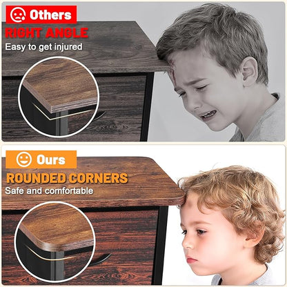 Curved Profile Dresser for Bedroom, Chest of Drawers, 9 Storage Drawers - Image 2
