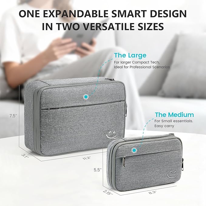 Travelkin Travel Electronic Cord Organizer Travel Case, Travel Cable Organizer - Image 2
