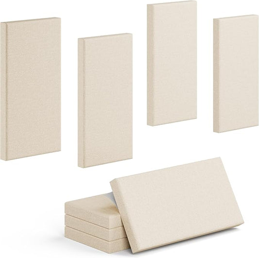 4 Pack High-Density Core with Fabric Cover Acoustic Panels – 24×12×2 In by Amantech