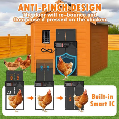 Automatic Chicken Coop Door Solar Powered, Aluminum Alloy Automatic Chicken Door - Image 5