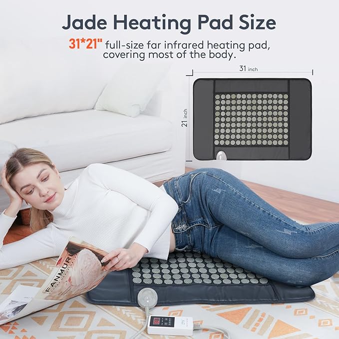 UTK Far Infrared Heating Pad for Back, 5X Deeper Pain Relief, 126 Natural Pure - Image 5
