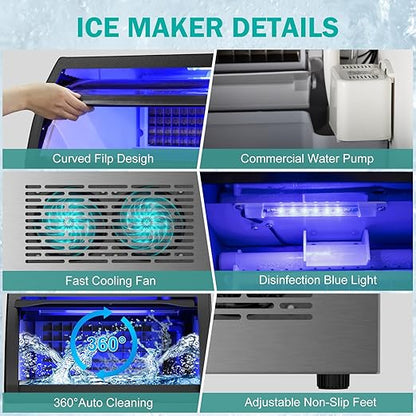 Commercial Ice Maker Machine, 150lbs/24H - Image 3