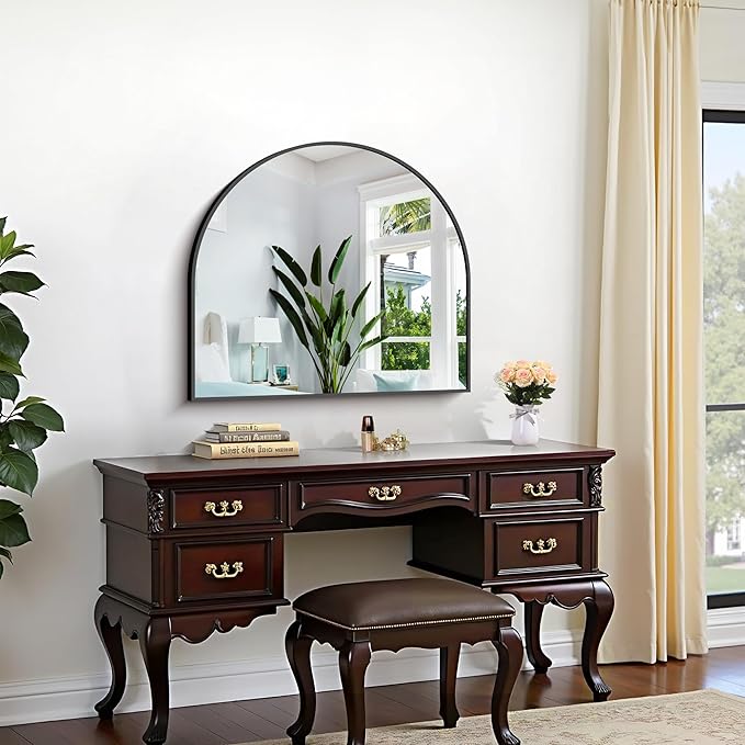 CIRCUMI Arched Wall Mirror, Metal Frame, Large Size - Image 6