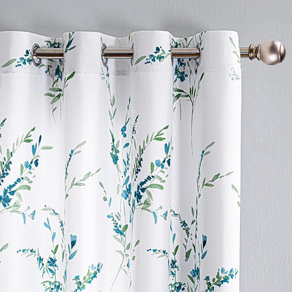 MYSKY HOME 54 inch Floral Curtains, Light Filtering, Thermal Insulated - Image 2