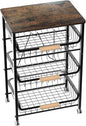 4-Layer Fruit Basket Kitchen Food Organizer and Rack, Stackable Storage Cart by NiuYichee