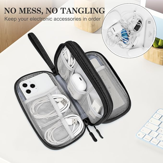 FYY Travel Cable Organizer Pouch Electronic Accessories Carry Case Portable - Image 5