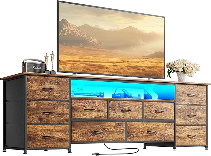 Huuger 63 Inch TV Stand for 65, 70 Inch TV, 11 Drawer Long Dresser by Huuger