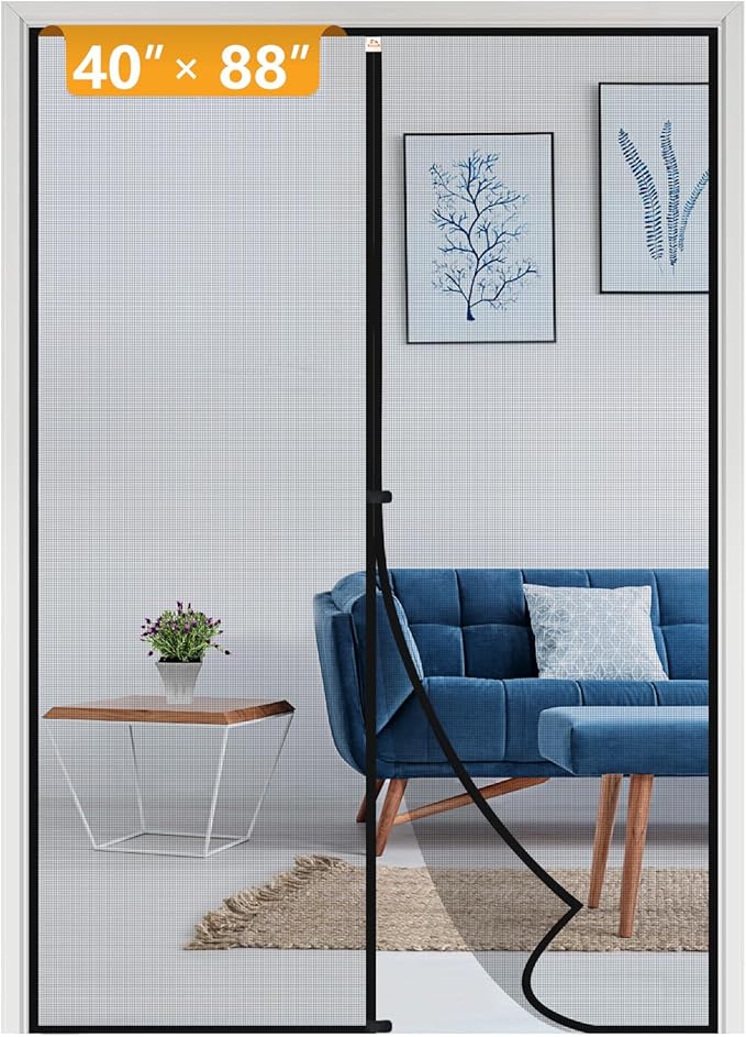 Yotache Magnetic Screen Door Fits Door Size 40 x 88, Screen Size 42" x 89" Door by yotache