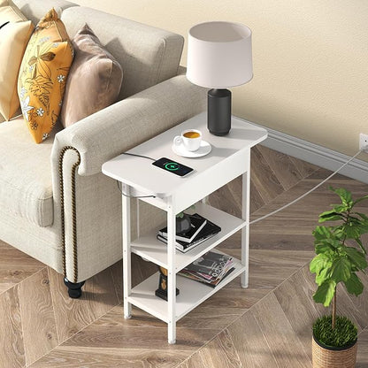 LIDYUK End Table with Charging Station, Nightstands Set of 2 - Image 2