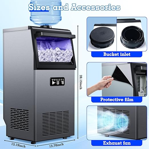 Ice Machine Commercial Ice Maker Machine 120lbs/24H - Image 8