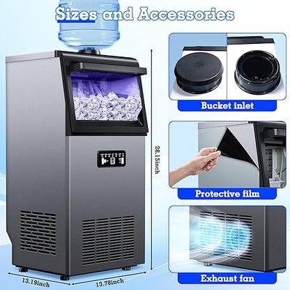 Ice Machine Commercial Ice Maker Machine 120lbs/24H - Image 8