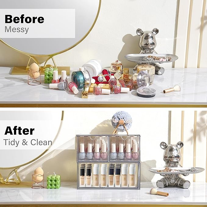 Prsildan Acrylic Drawer Makeup Organizer - Image 4