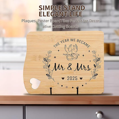 3 Pack 6" Metal Square Plate Stands - Image 8