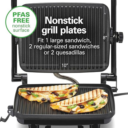 Hamilton Beach Panini Press Sandwich Maker & Electric Indoor Grill - Image 3