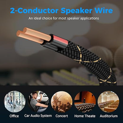 14/2 Speaker Wire 100 Feet, 14AWG Gauge Speaker Cable, Direct Burial, Durable - Image 3