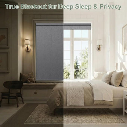 Zshine Motorized Blackout Window Blinds Customize Width Remote Control Wireless - Image 3