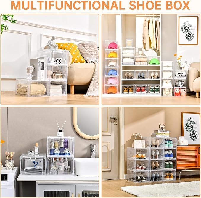 12 Pack Large Shoe Storage Box, Shoe Containers - Image 6