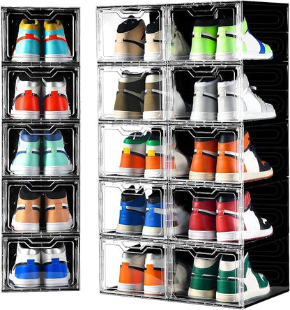 Clemate Upgraded X-Large Shoe Organizer, Shoe Storage Organizer, 12 Pack by Clemate