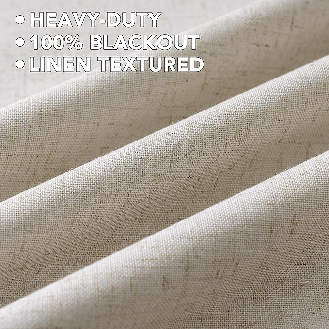 H.VERSAILTEX Linen Curtains 100% Blackout Curtains - Image 5