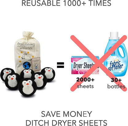 Friendsheep Wool Dryer Balls, Organic Reusable Fabric Softener Alternative - Image 2