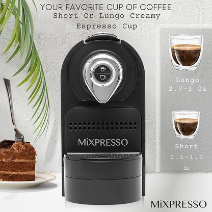 Mixpresso Black Espresso Coffee Machine – Compact 1400W Single Serve Coffee - Image 3