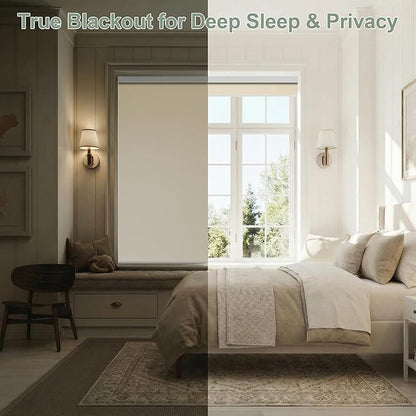 ZSHINE Motorized Blackout Window Blinds Customize Width Remote Control Wireless - Image 3