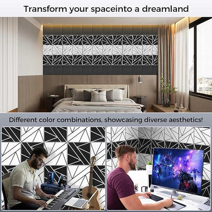 12 Pack 2-Layer Soundproof Wall Panels, 0.9lb/ft* High Density, Thicker 0.43 in - Image 5