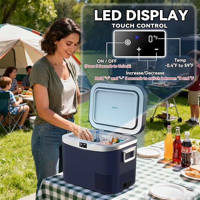 Car Refrigerator, Portable Car Fridge 12V Refrigerator 19 Quart Freezer - Image 6