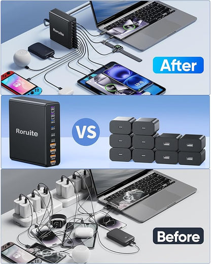 460W USB C Charger Block, 10-Port Charging Station GaN Fast Charger Block Type - Image 6