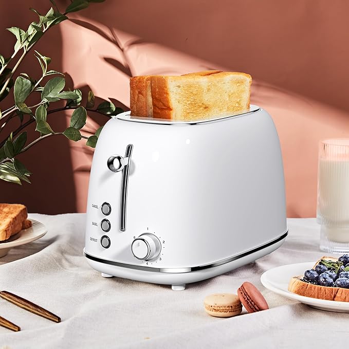 Roter Mond 2 Slice Toaster Retro Stainless Steel - Image 2