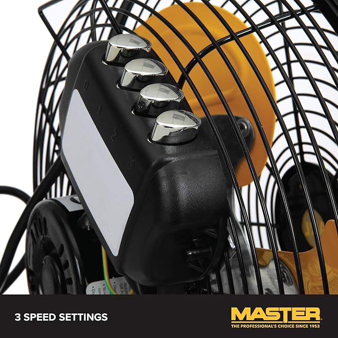 Master Professional 12 inch High Velocity Powerful Direct Drive Steel Floor Fan - Image 4