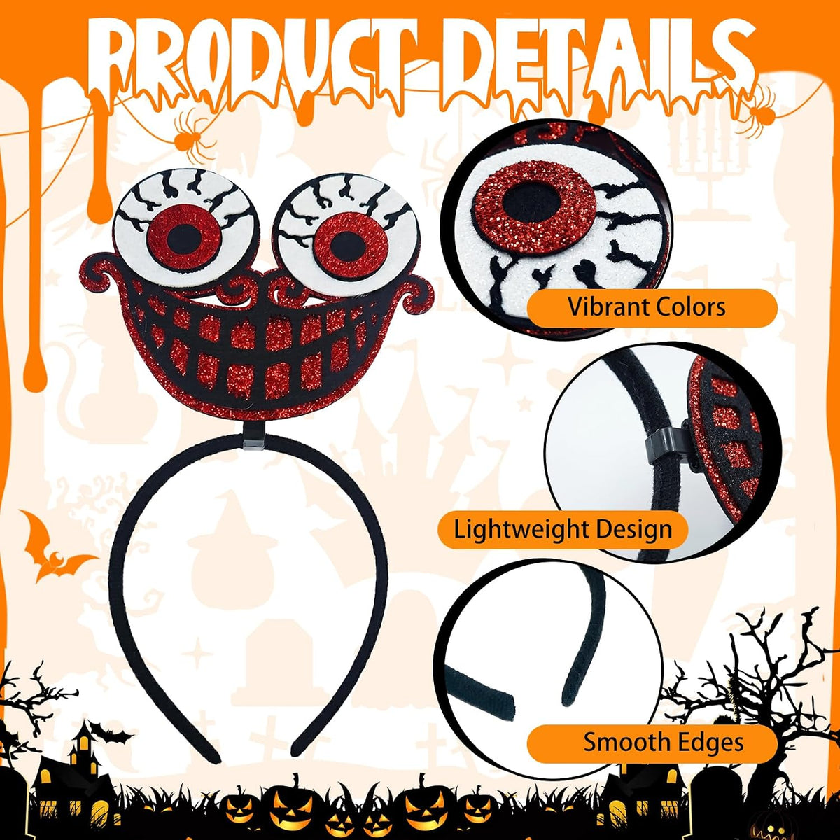 Halloween Headbands and Glasses Bulk, Party Favor Accessories for Adults Cost...
