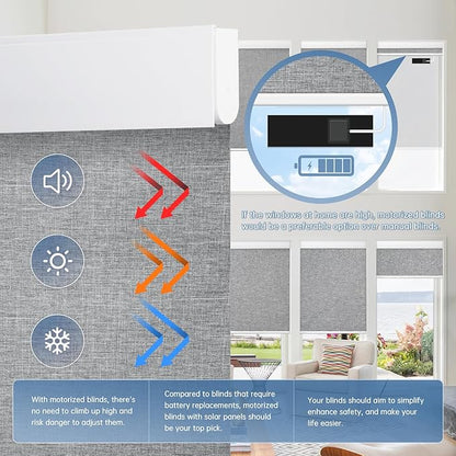 DENFOON Motorized Blinds with Remote control, Custom Blackout Smart Blinds - Image 4
