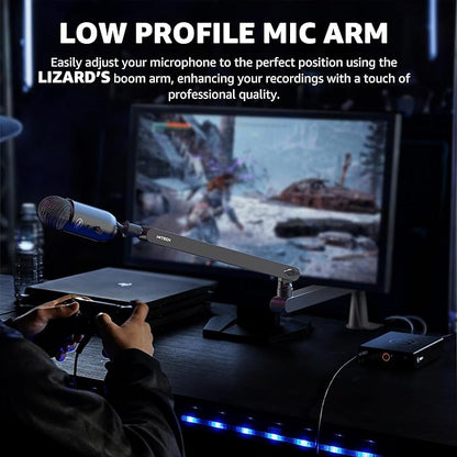 IXTECH Mic Arm Desk Mount, Low Profile 360° Swivel Mic Boom Arm, Adjustable - Image 8