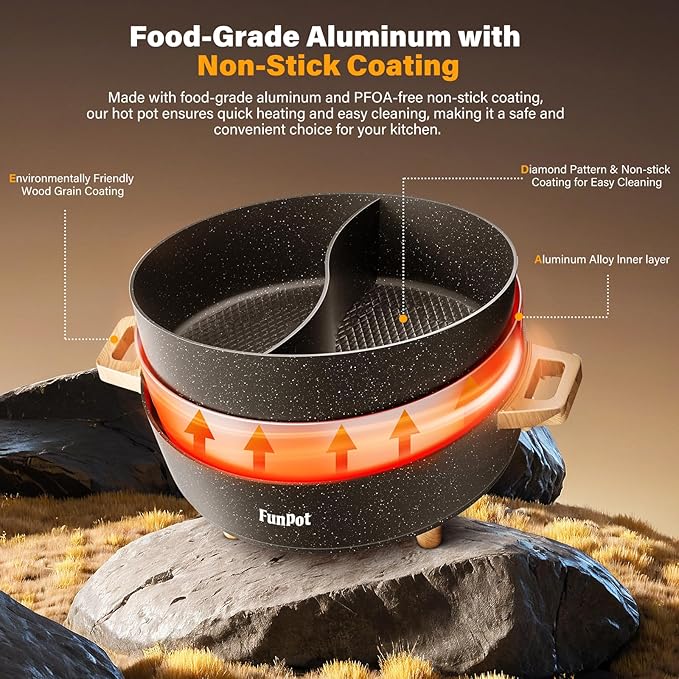 Electric Twin Compartment Hot Pot - Image 2