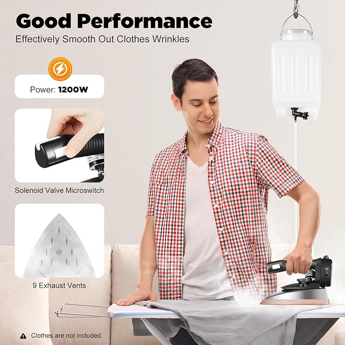 1200W Industrial Electric Steam Iron, Professional Steam Iron - Image 3