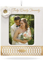 Hallmark Keepsake Christmas 2019 Wedding Ornament, Year Dated Truly. Deeply. Forever. Porcelain and Metal Photo Frame,