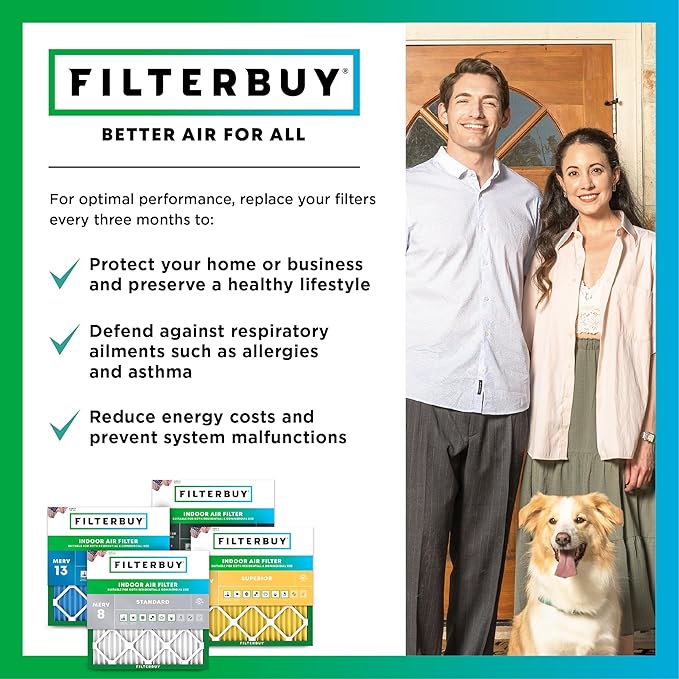 Filterbuy 10x18x4 Air Filter MERV 8 Essential Dust & Allergy Defense, - Image 7