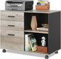 DEVAISE 3 Drawer Mobile File Cabinet, Wood Lateral Filing Cabinet, Printer Stand by DEVAISE
