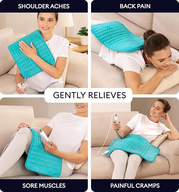 GENIANI Electric Heating Pad for Back Pain & Cramps Relief, Electric Throw - Image 2