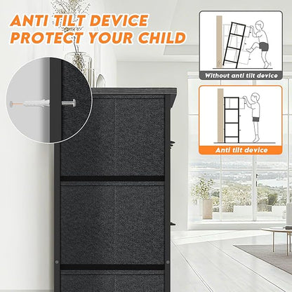 Curved Profile Dresser for Bedroom, Chest of Drawers, 8 Storage Drawers - Image 5
