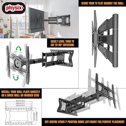 Physix 4100 Long Arm TV Wall Mount - Image 4