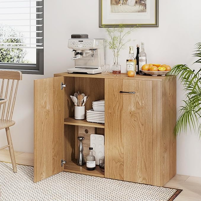 Giantex Modern Storage Cabinet, Anti-Tipping Device, Sturdy Metal Hings - Image 7