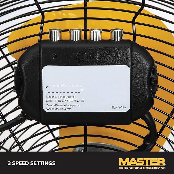 Master 20" Industrial High Velocity Floor Fan - Image 4