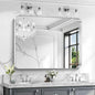CIRCUMI Silver Bathroom Mirror, Rounded Corner, Tempered Glass, Large Mirror by CIRCUMIMirror