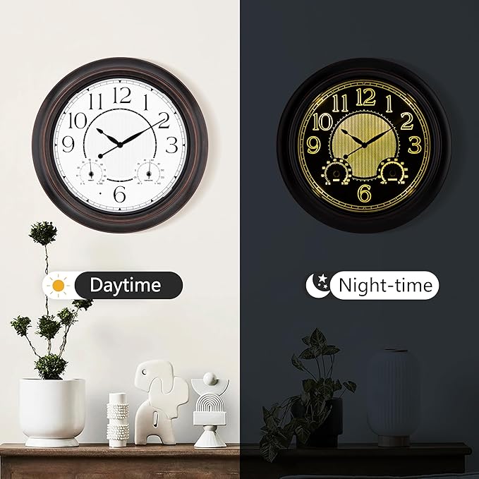 Koosome Outdoor Clocks Waterproof 18 Inch, Large Wall Clock - Image 5