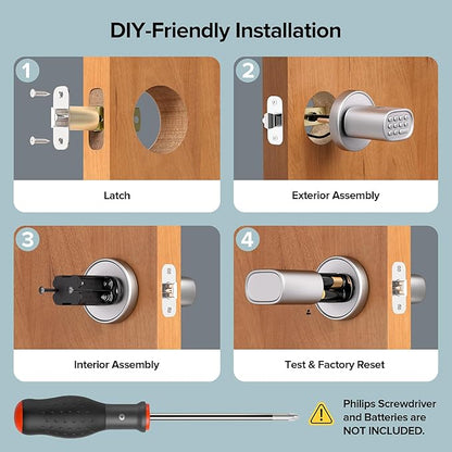 ThorBolt Keyless Entry Door Lock, Fingerprint Door Lock - Image 6