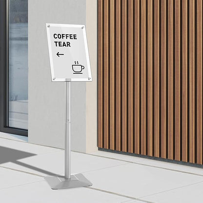 DISPLAYSWORKER Adjustable Heavy Duty Pedestal Acrylic Sign holder floor Stand - Image 2