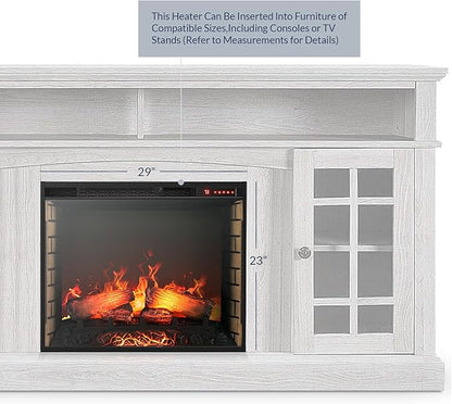 BELLEZE 28" Electric Fireplace, 1500 W 5000 BTU Space Heater - Image 6