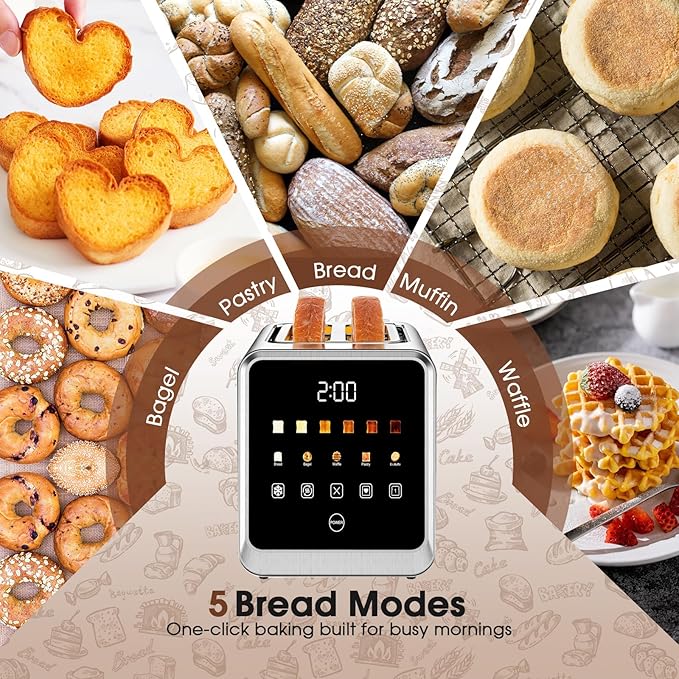 Touch Screen Toaster 2 Slice, Smart Digital - Image 2